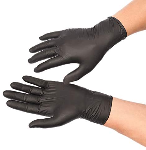 100PCS Disposable Nitrile Vinyl Gloves, Latex Free, Powder Free, Non ...